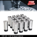 Set of 5C Round Collets for Various Machines (1/16 - 1-1/16")