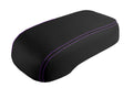 Leather Console Lid Armrest Cover for Hummer H3 (2005–2010) Purple Stitch