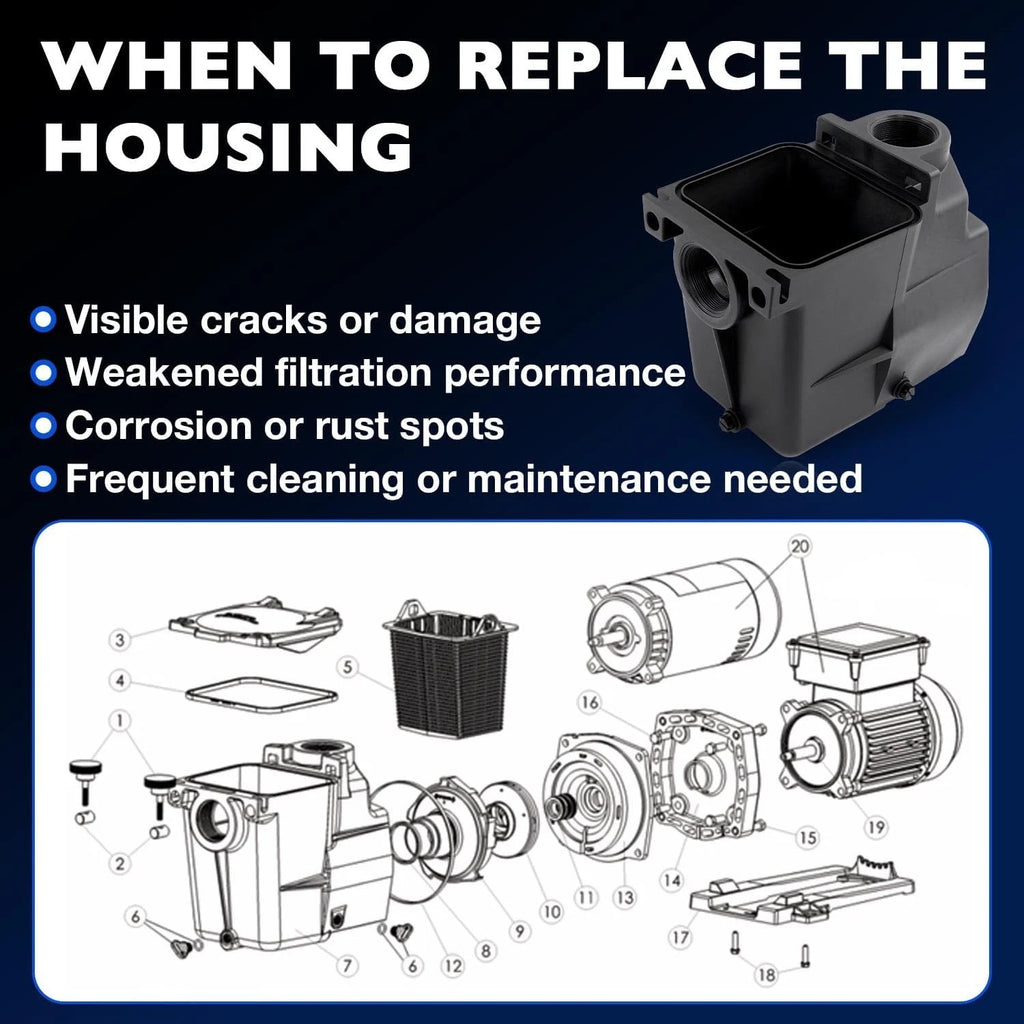 2" Pool Pump Strainer Housing for Hayward SP1600X & SP2600X