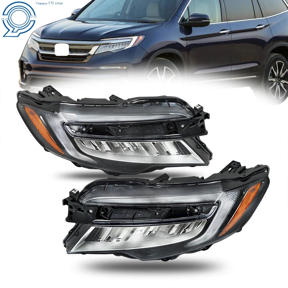 Set of 2 LED Headlight Assemblies for Honda Pilot (2019–2022) & Passport (2019–2021)