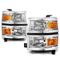 Factory Style Amber Corner Headlights for Chevy Silverado 1500 (2014–2015) Chrome