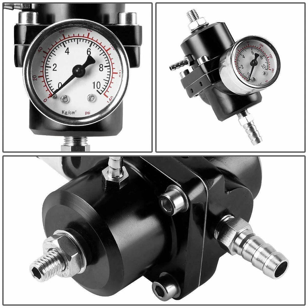 Adjustable Fuel Pressure Regulator Kit for Universal Vehicles (0-140psi)