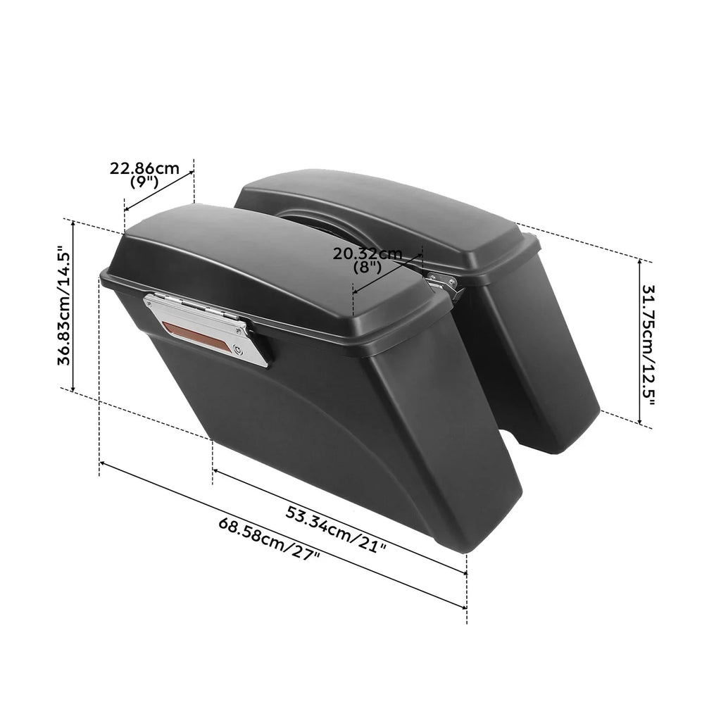 Matte Saddle Bags for Harley Softail FXST Springer Fatboy FLSTF (84-13)