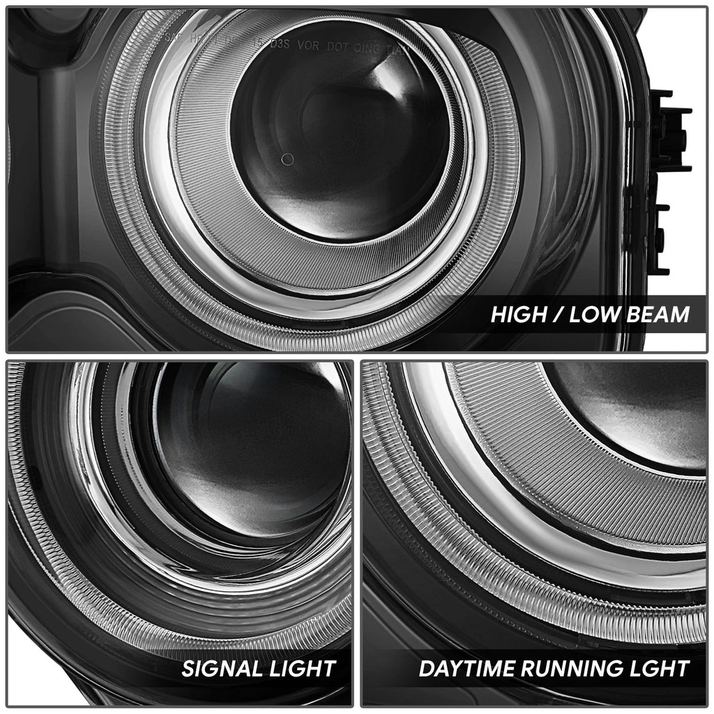 Left Headlight Assembly for Dodge Challenger (2015–2023) - Black Projector LED