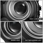 Left Headlight Assembly for Dodge Challenger (2015–2023) - Black Projector LED