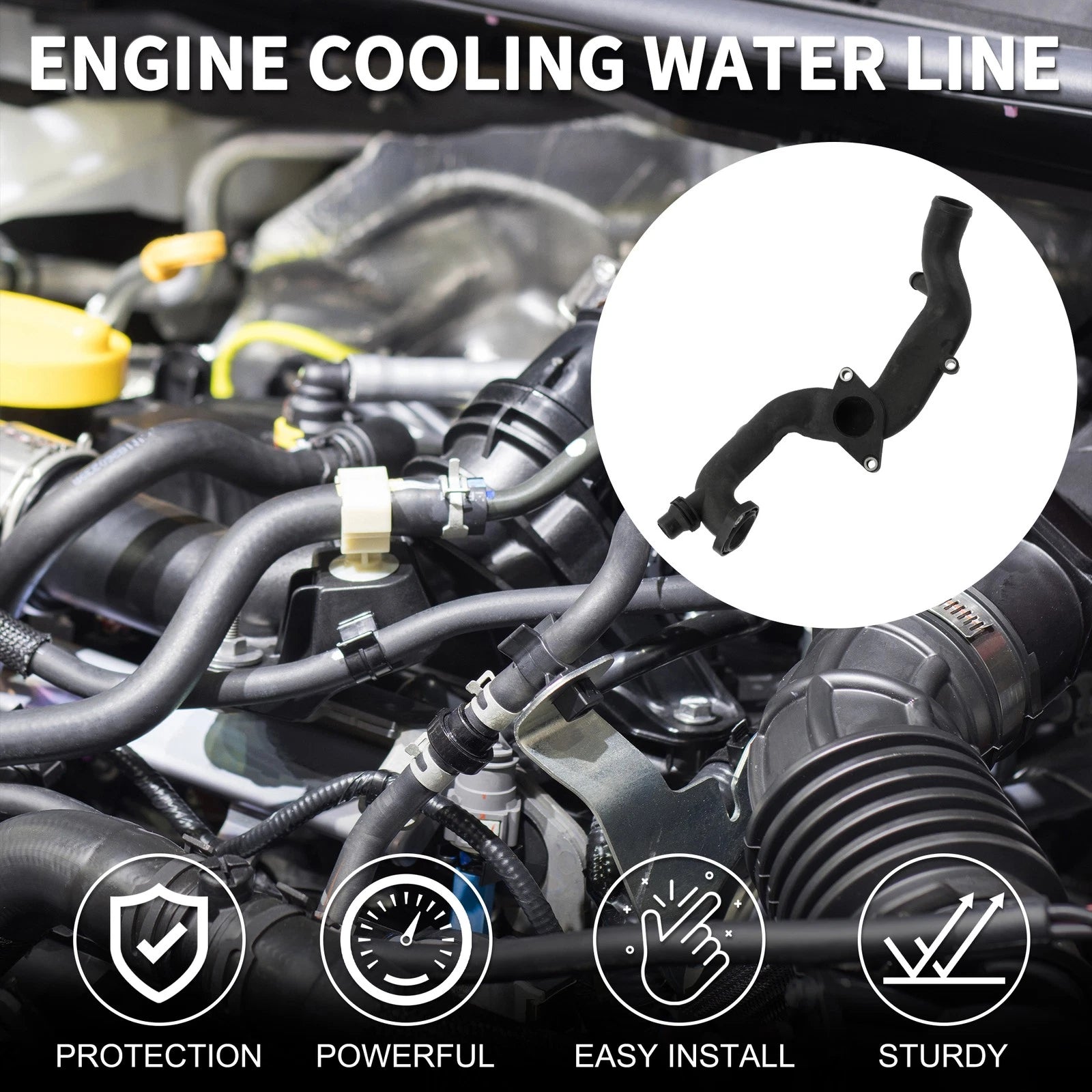 Engine Cooling Water Line for Audi A8 Quattro 3.0L (2015–2018) No. 06E121045AS