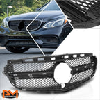 Diamond Mesh Grille with Badge Slot for Mercedes-Benz E63 AMG (2014–2015)