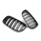 Carbo & Black Double Slat Front Kidney Grille for BMW E90 E91 325i 328i 335i (09-12)