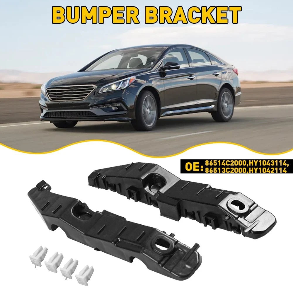 Set of 2 Front Bumper Brackets for Hyundai Sonata (2015–2017) LH RH