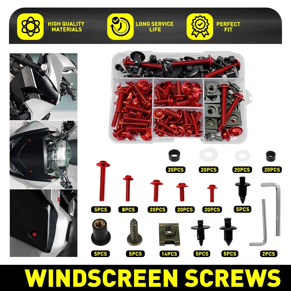 194pcs Fairing Bolts Kit for Honda CBR600RR CBR1000RR (2003–2023)
