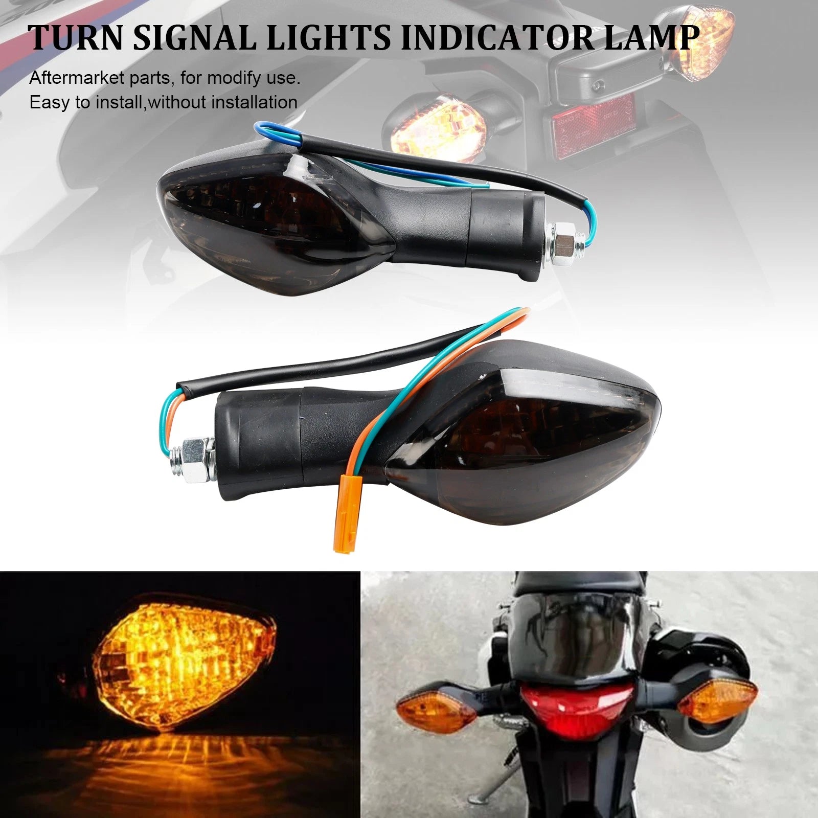 Turn Signal Lights Indicator Lamp for Honda CBR500 CBR650F CTX700 MSX125 (2013–2023)