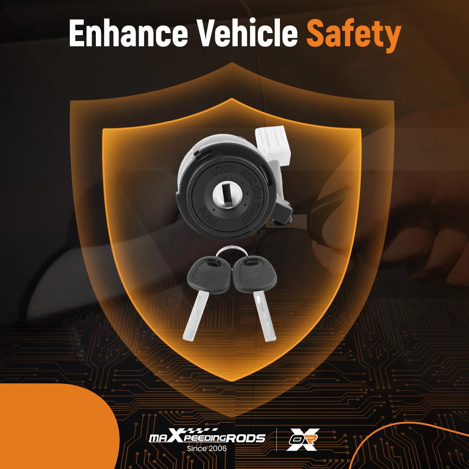 Ignition Lock Cylinder with 2 Keys for Hyundai Accent (2012–2017) 819001RJ00
