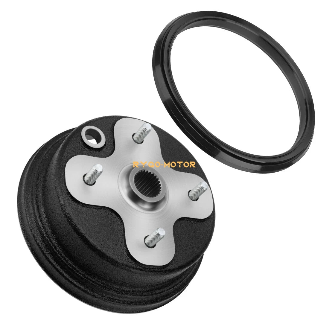 Front Wheel Brake Drum Hub & Dust Seal for Yamaha Big Bear 350 (1989–1998)