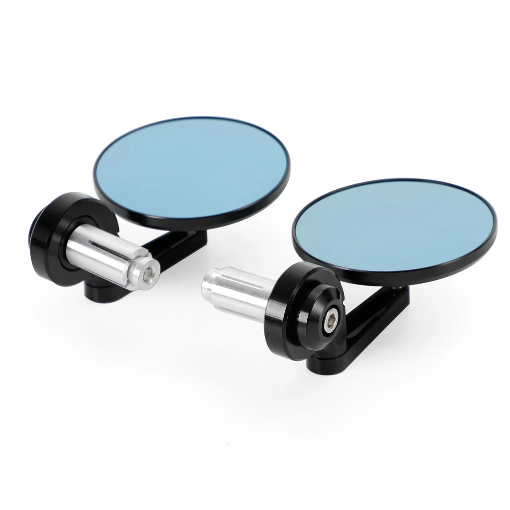 3" CNC Round Handlebar End Mirror for Motorcycle (7/8"-1" Bar)