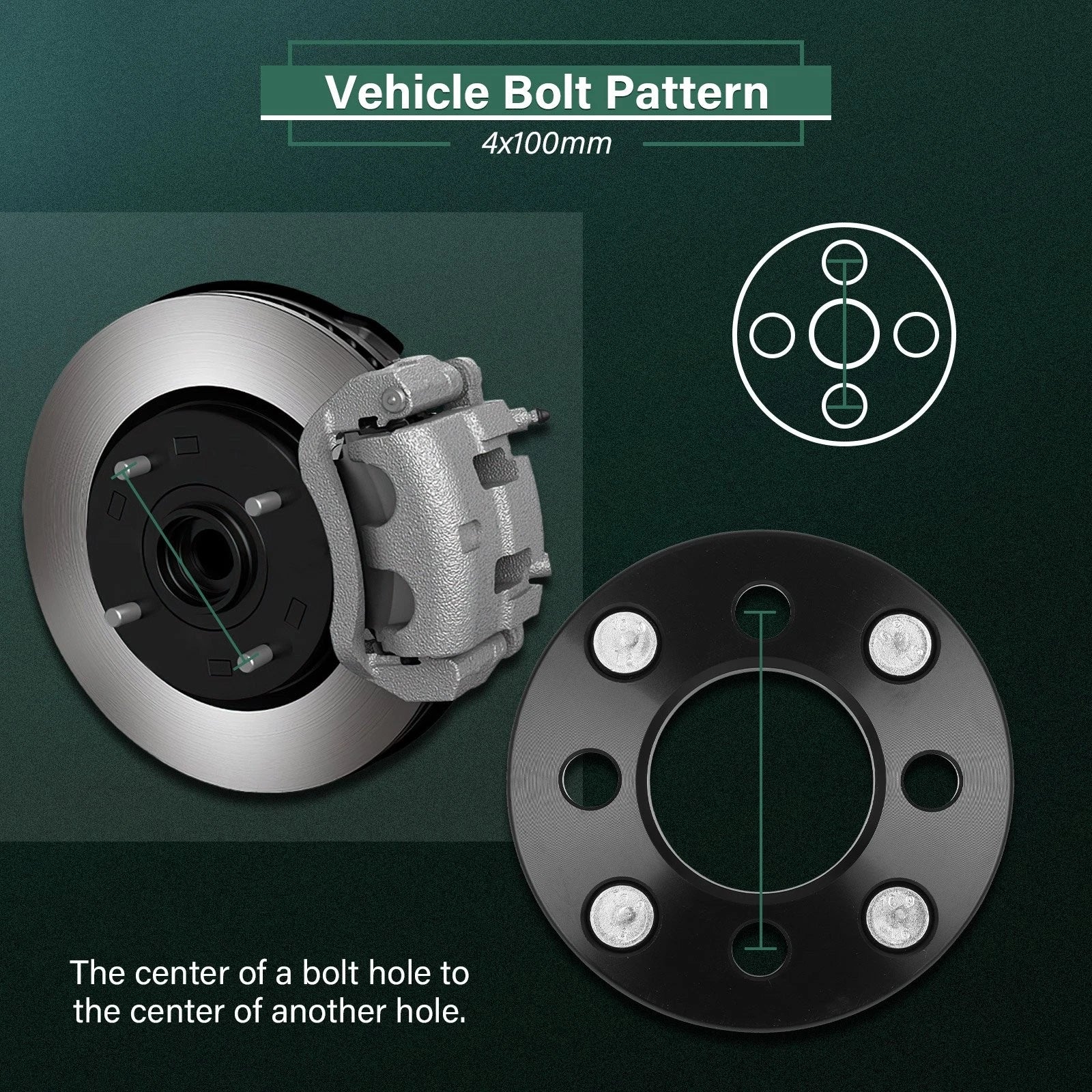 2X 1" Wheel Adapters 4x100 to 4x114.3 12x1.5 for Honda Accord Civic Fit