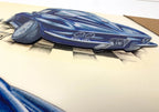 Custom Wood Sign with Blue 1963 Chevy C2 Supercharged Corvette Emblem 20x16