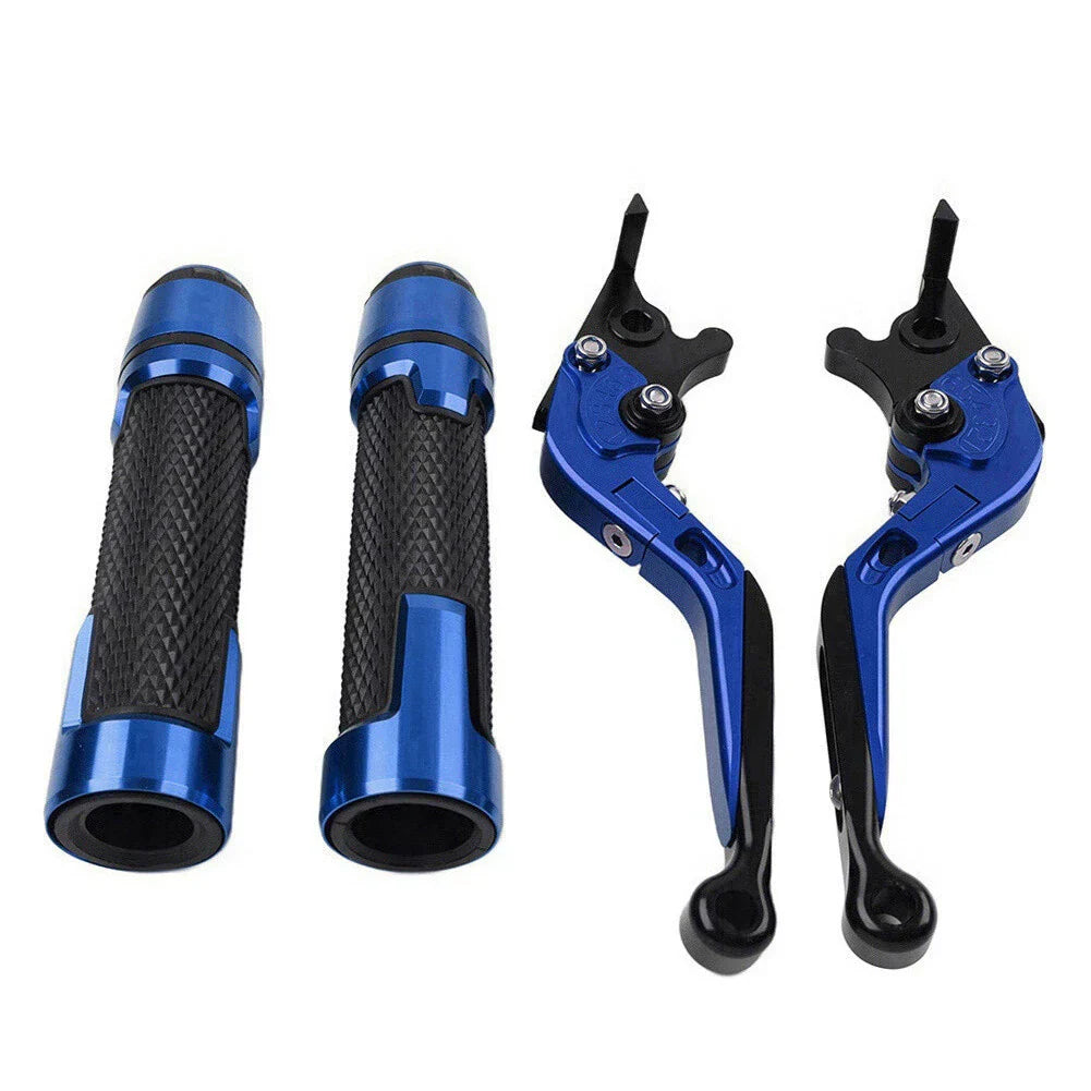 Blue Brake Clutch Lever Handlebar Grip Set for Yamaha FJR XJR 1300 (2001-2023)