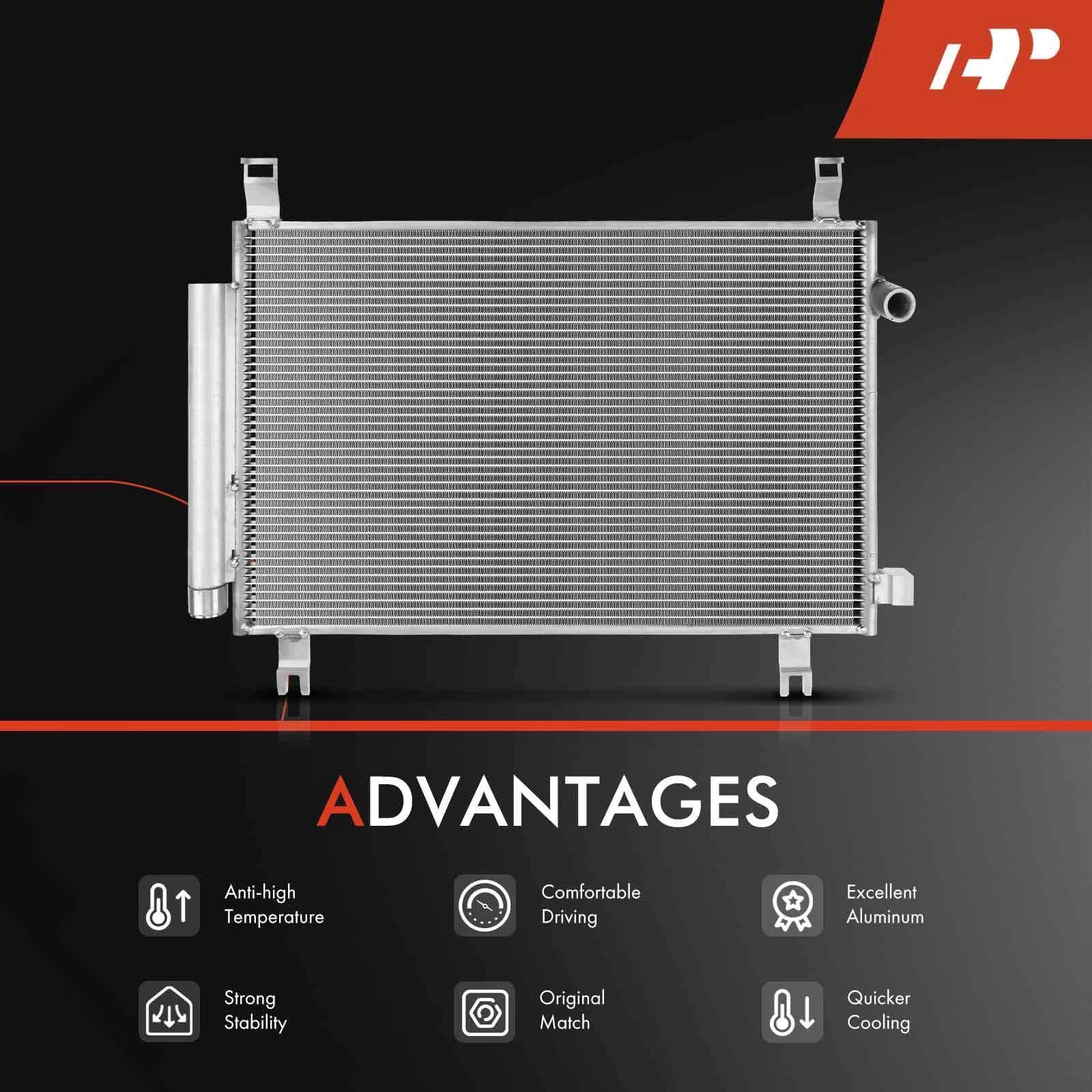 A/C Condenser with Bracket and Receiver Drier for Toyota Yaris (2015–2019)