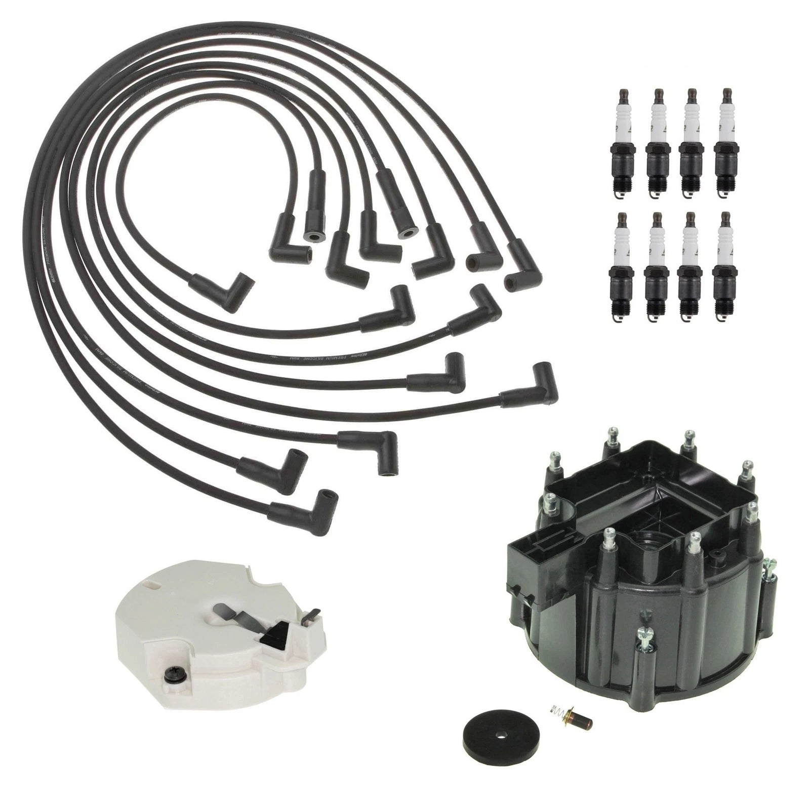 ACDelco Ignition Kit for Chevy GMC V8 (Distributor, Rotor, Cap, Spark Plugs)