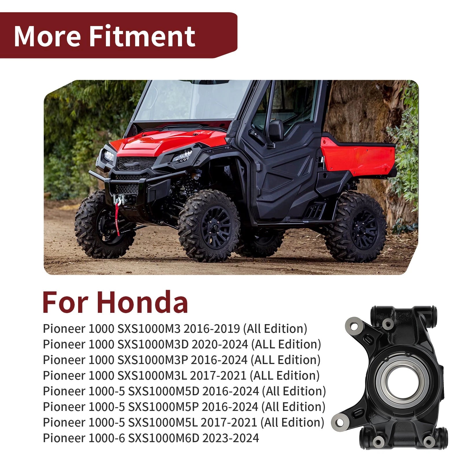 Left Rear Knuckle Set 52260-HL4-A00 for Honda Pioneer 1000-5 (2016–2024)