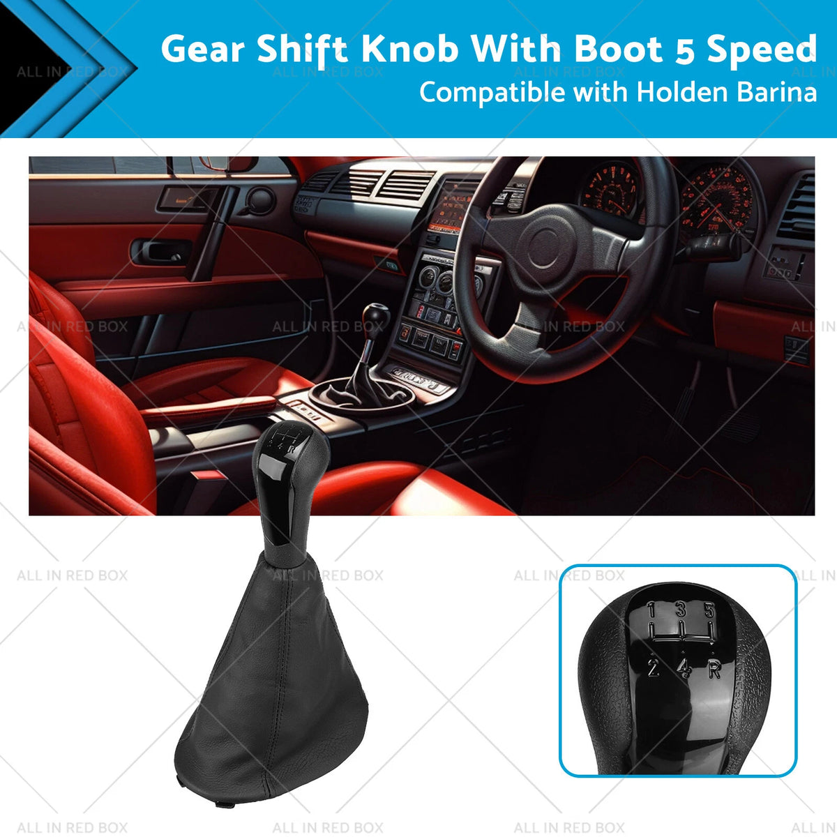 5 Speed Gear Boot with Shift Knob for Holden Barina Spark (2011–2015)
