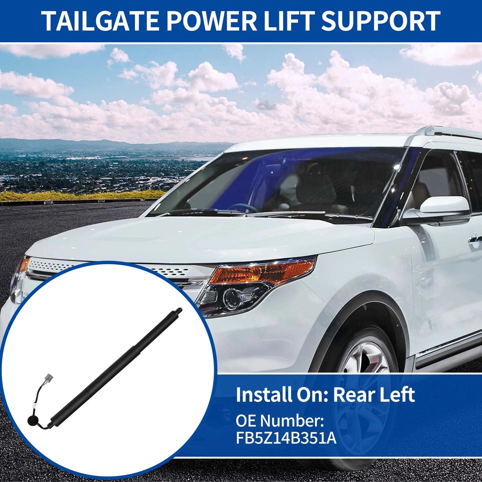 Rear LH Tailgate Power Lift Support for Ford Explorer (2011–2015) No.FB5Z14B351A