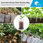 200PCS Biodegradable Non-Woven Plant Grow Pots for Seedlings