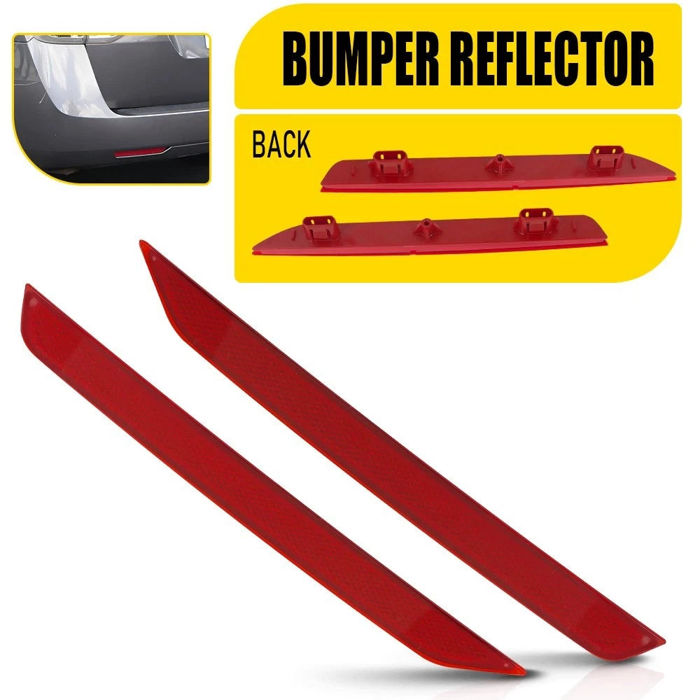 Red Lens Rear Bumper Reflector Marker Pair for Honda Odyssey (2011–2017)
