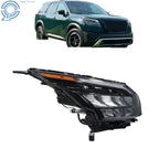 Right Black LED Headlight for Nissan Pathfinder (2023–2024) W/Halogen Turn Signal