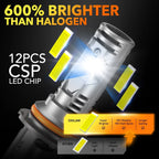 2X 9007 HB5 LED Headlight Bulbs for OXILAM (Hi/Lo Beam, 6500K White)