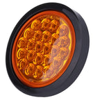 15X Amber 4" Round LED Signal Side Marker Lights for Truck Trailer