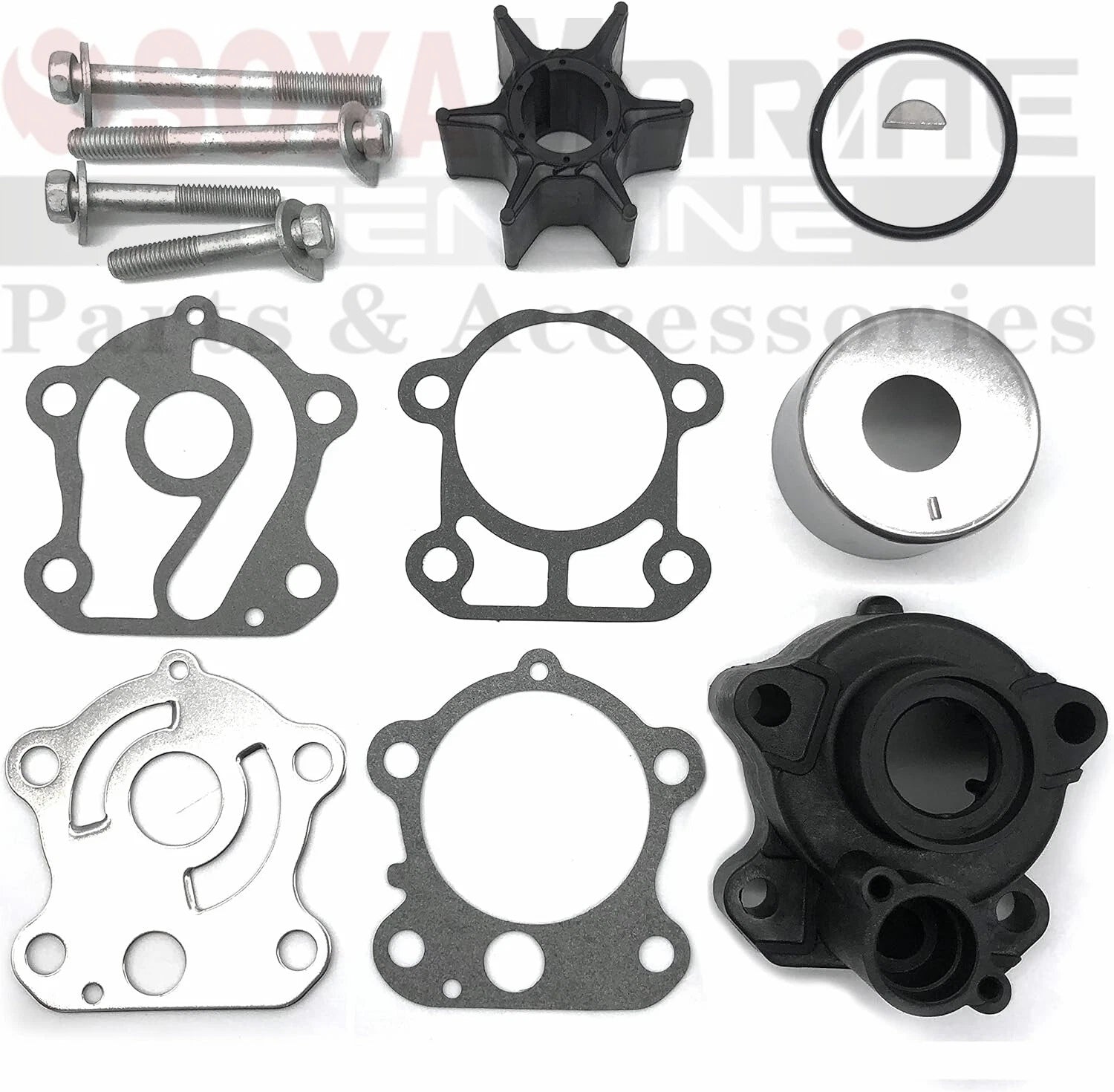 Water Pump Rebuild Kit for Yamaha Marine F75 F80 F90 F100 (18-3409, 67F-W0078-01)