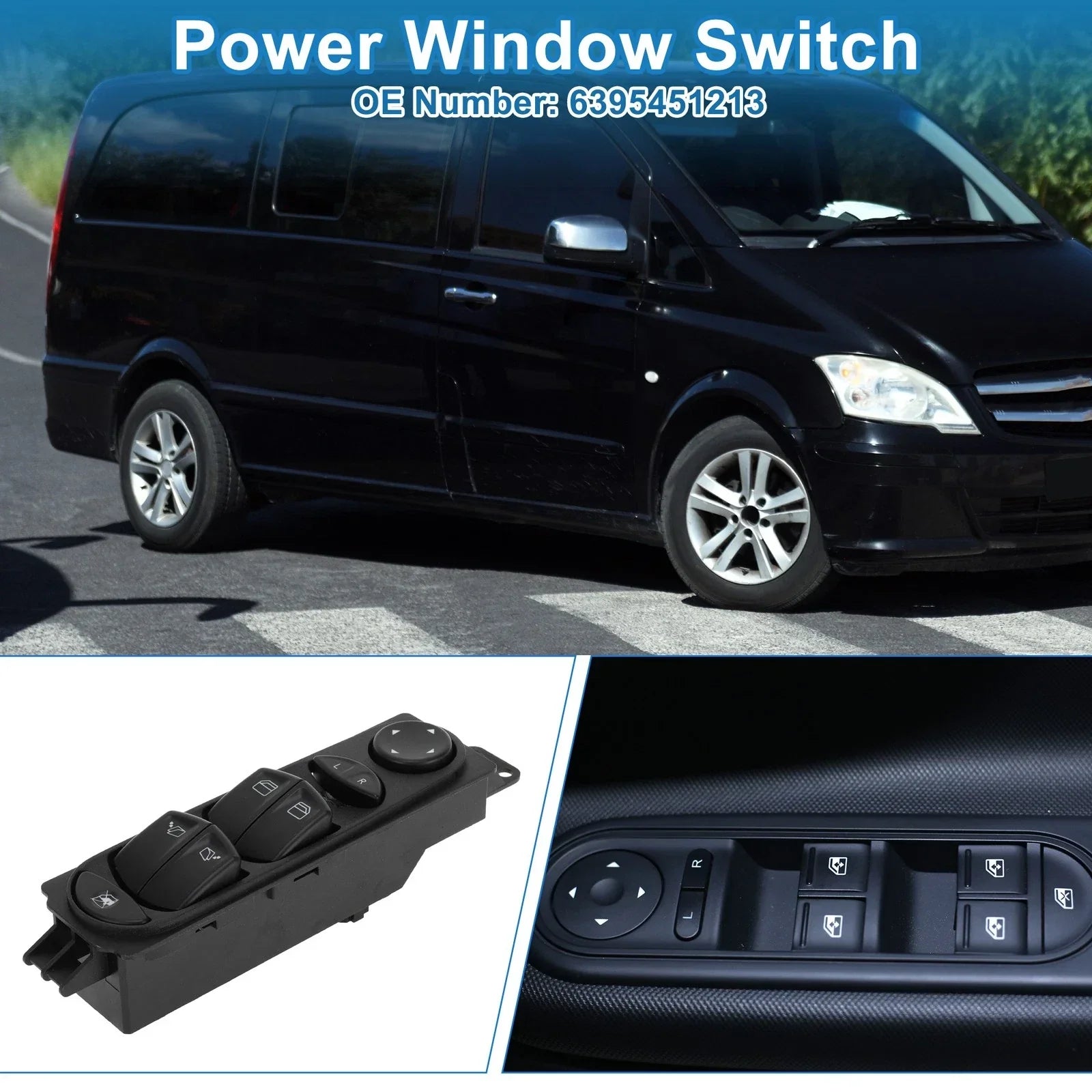 Power Window Switch for Mercedes-Benz W639 Vito (2003-2014)