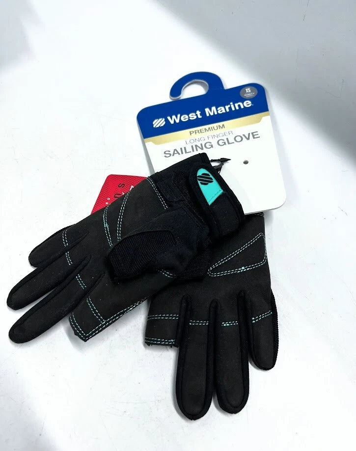 Women's Long Finger Sailing Gloves for West Marine (19724657) Size XS