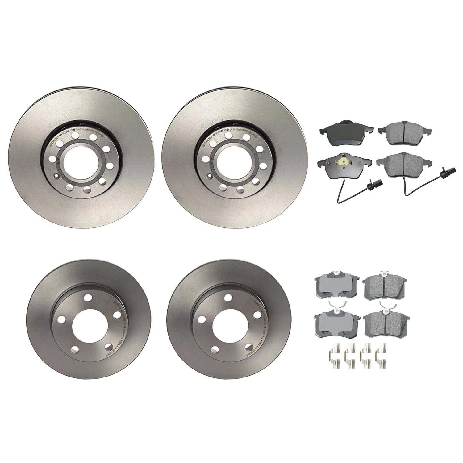 Brake Kit with Disc Rotors & Ceramic Pads for Audi A4 Quattro, VW Passat