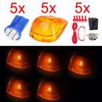 5X Amber Cab Marker Light Lens with 12V 8SMD LED T10 Harness for Ford Super Duty