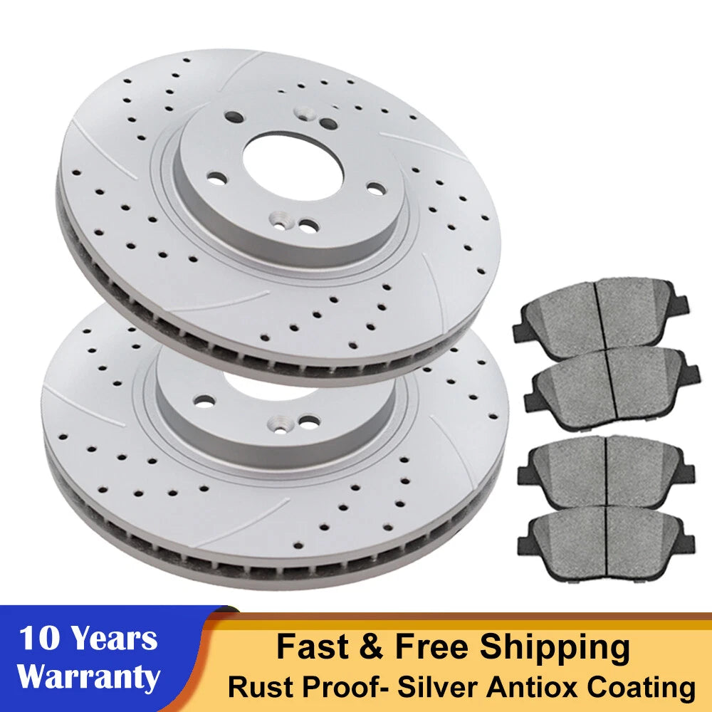 Front Disc Rotors Brake Pads Kit for Kia Optima Hyundai Sonata (2011–2015)