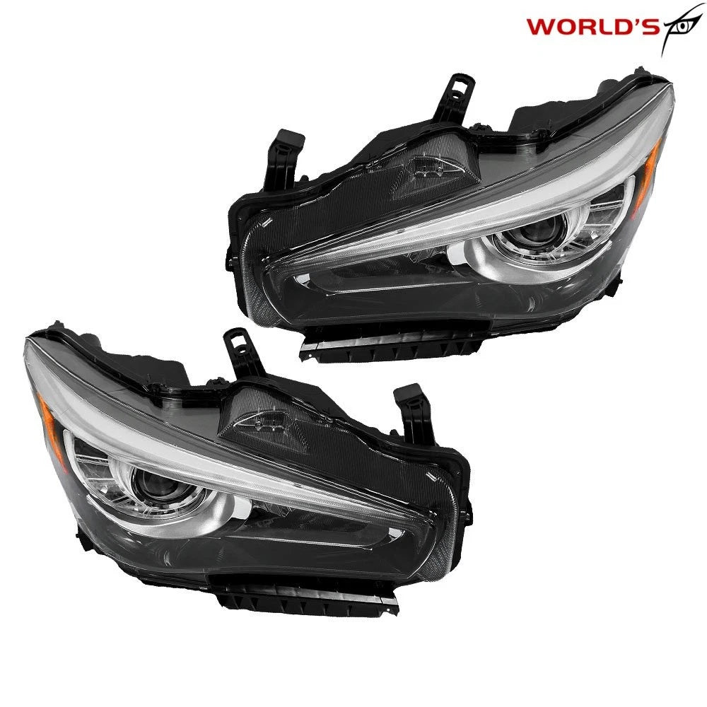 Headlights Pair for Infiniti Q50 (2014–2022) LED DRL Projector