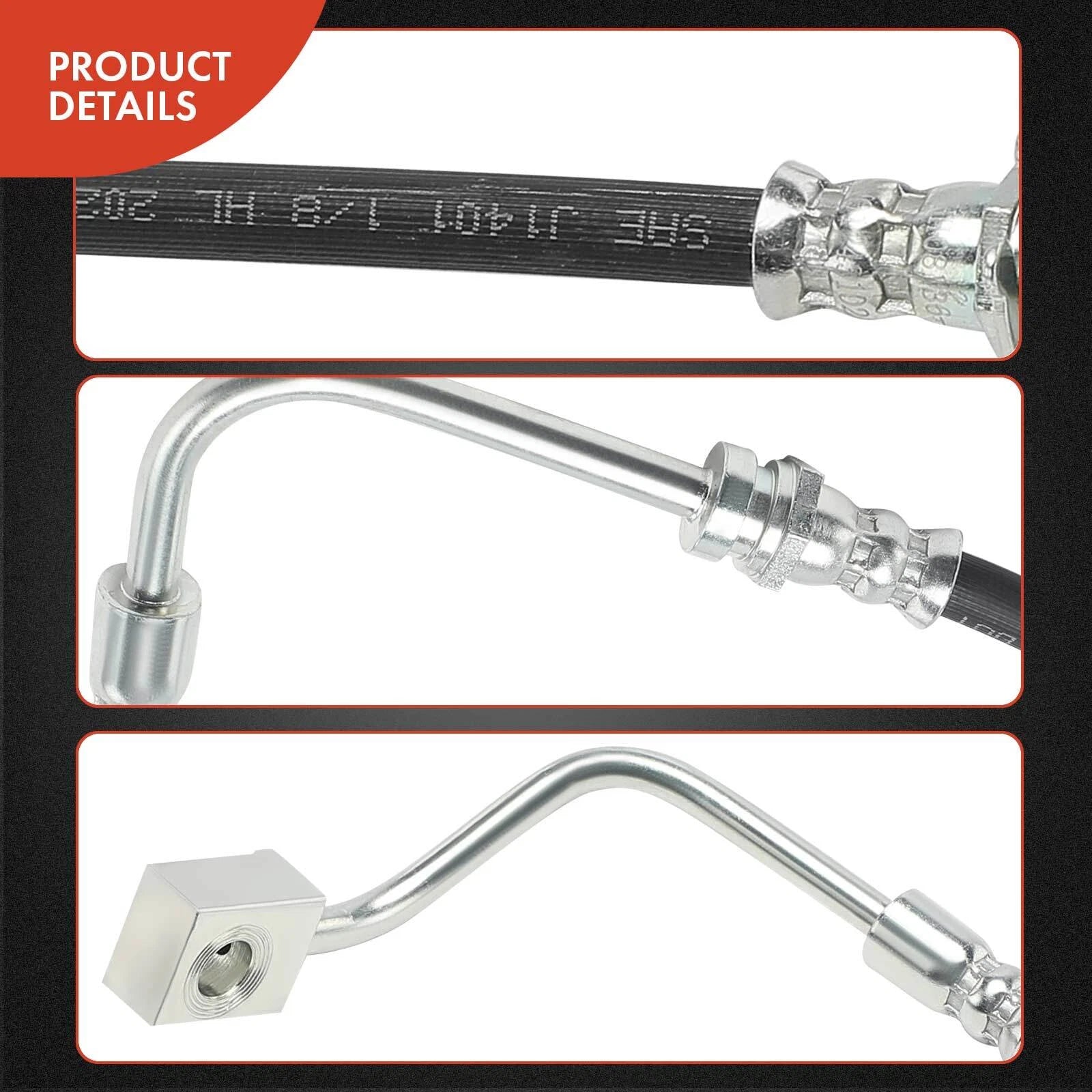 Front Driver Brake Hydraulic Hose for Chevy Suburban 3500 HD (2001–2007)