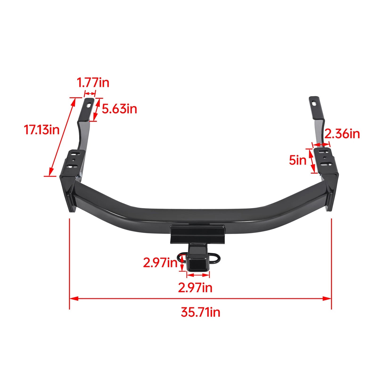 2" Class 4 Trailer Hitch Receiver for Ford F-150/F-250/F-350/F-450