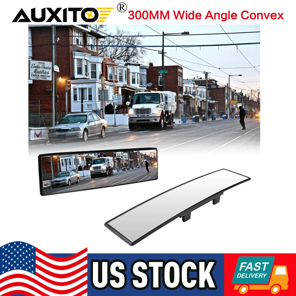 300MM Wide Angle Convex Rear View Mirror for Universal Fit