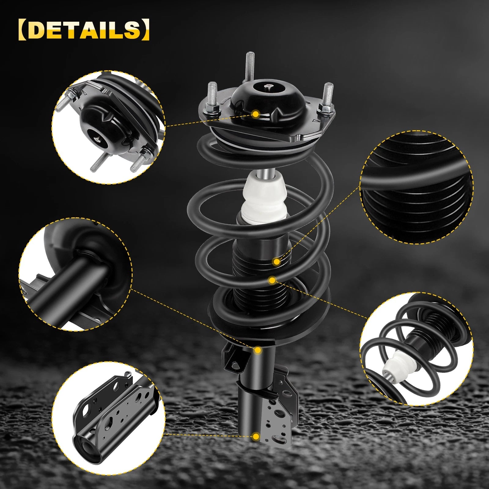 Set of 2 Front Complete Strut Shock for GMC Acadia, Buick Enclave