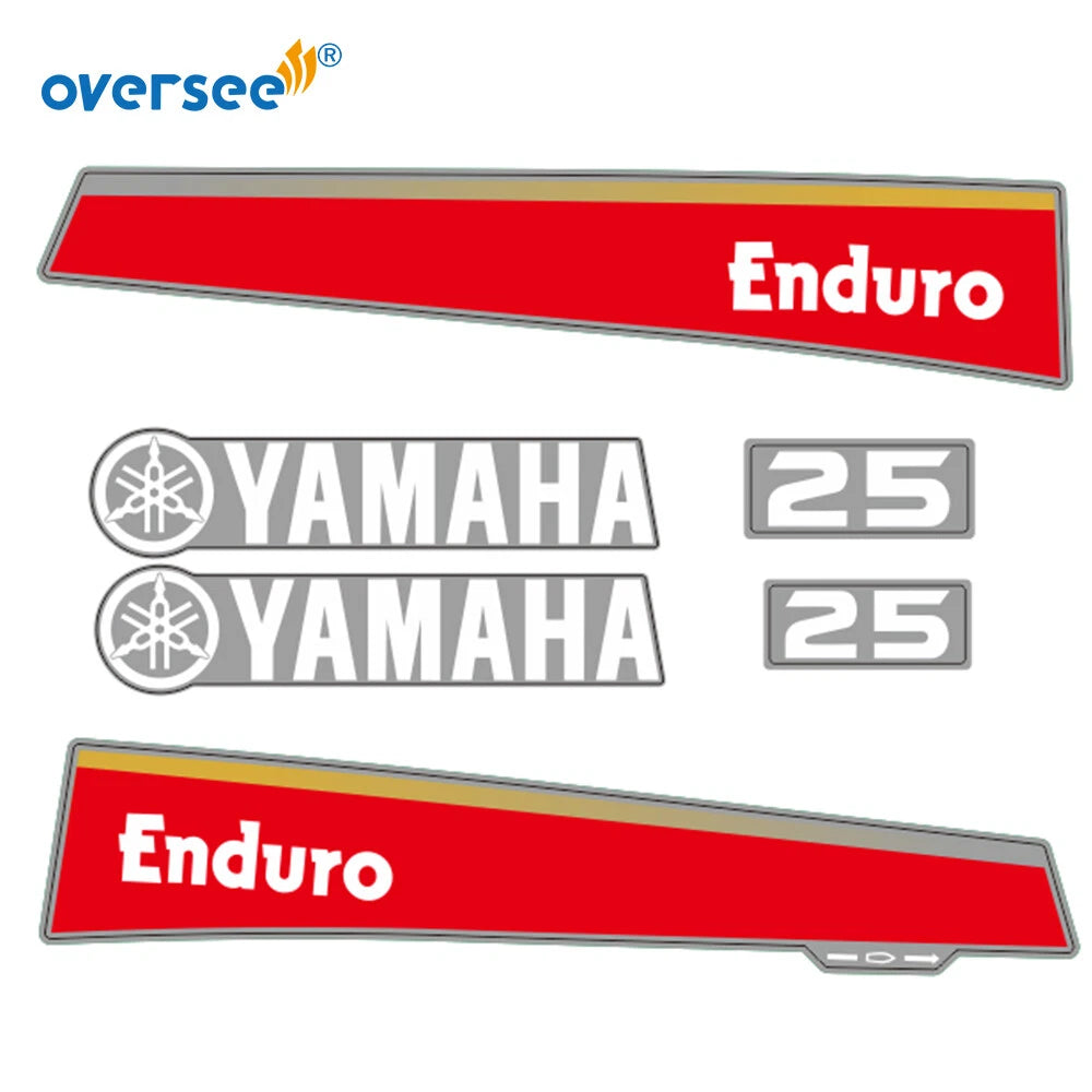 Sticker Kit for Yamaha 25HP 2T Outboard (Anti-UV, Not Fade)