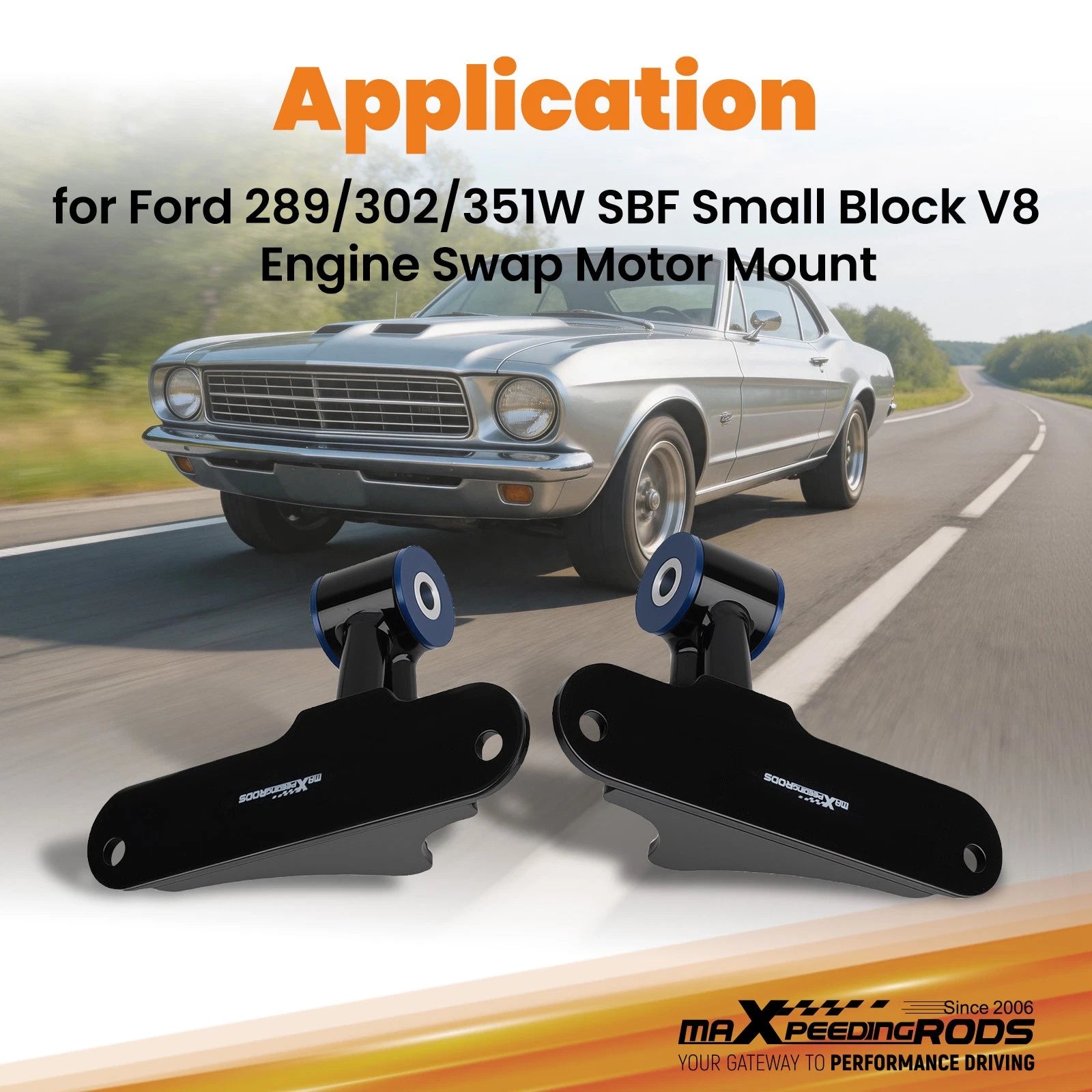 Engine Swap Motor Mount for Ford 289/302/351W SBF V8 (1962–1996)
