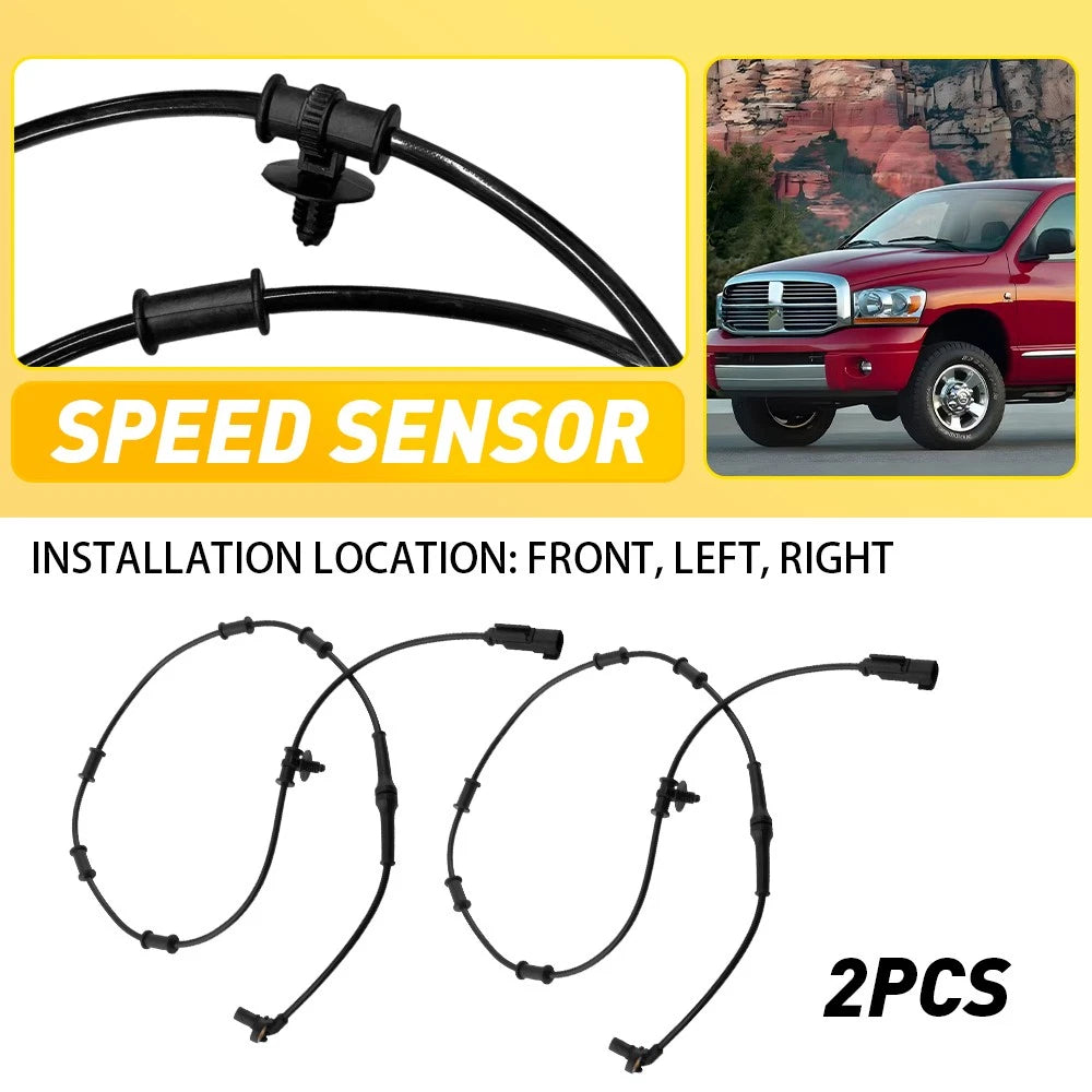 2X Front ABS Wheel Sensor for Ram 1500 (2008), Ram 2500/3500 (2006–2008) ALS1984
