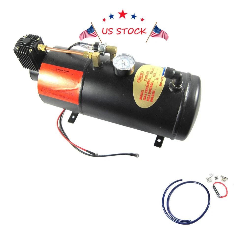 12V Air Compressor with 3L Tank for Truck Pickup 