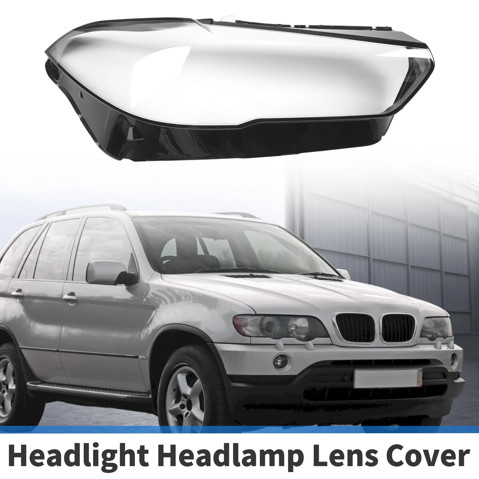 1 Pc Headlight Lens Cover for BMW X5 G05/X6 (2019–2021) Clear