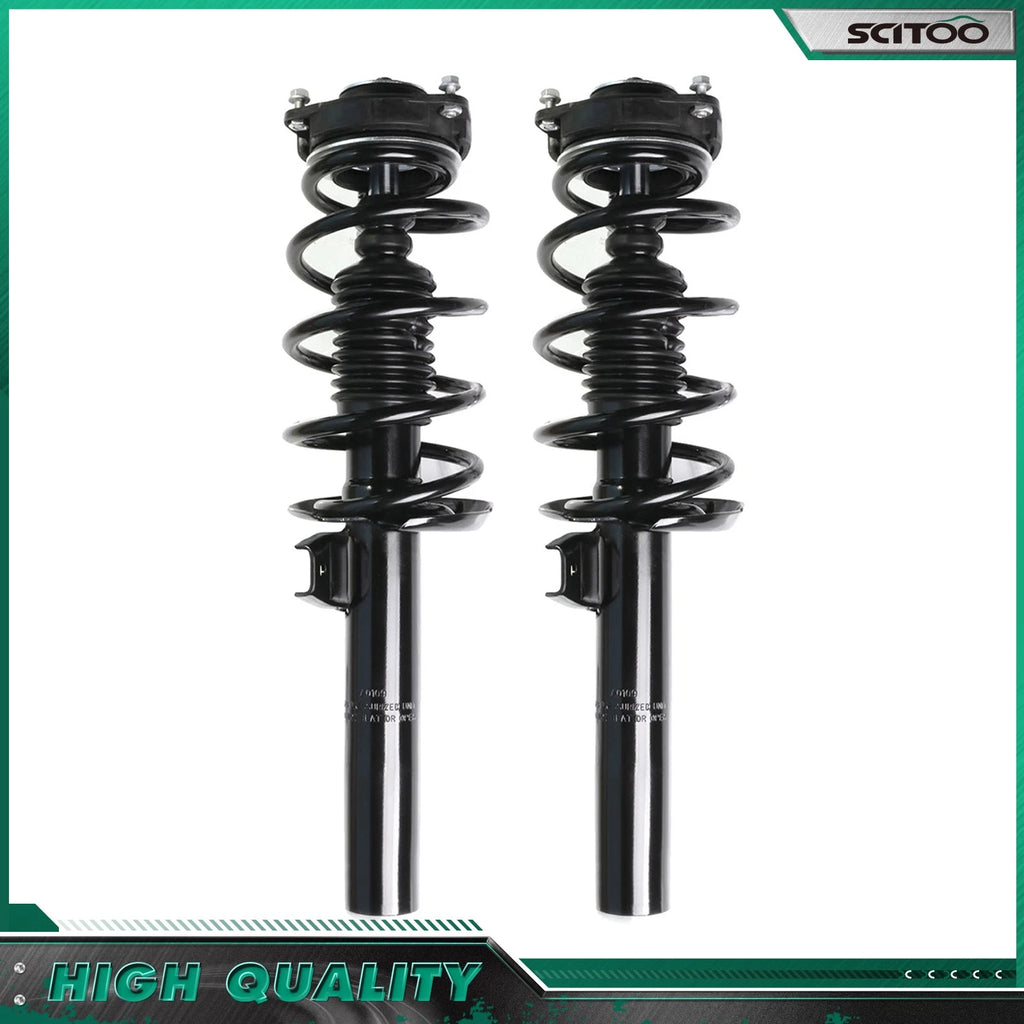 Set of 2 Complete Struts w/Spring Assembly for Volkswagen Passat Rabbit (2006–2009)