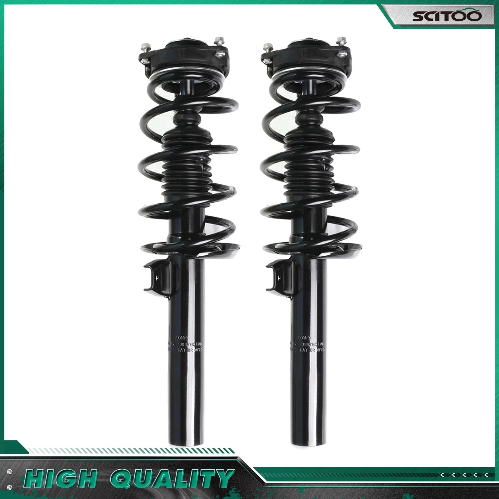 Set of 2 Complete Struts w/Spring Assembly for Volkswagen Passat Rabbit (2006–2009)