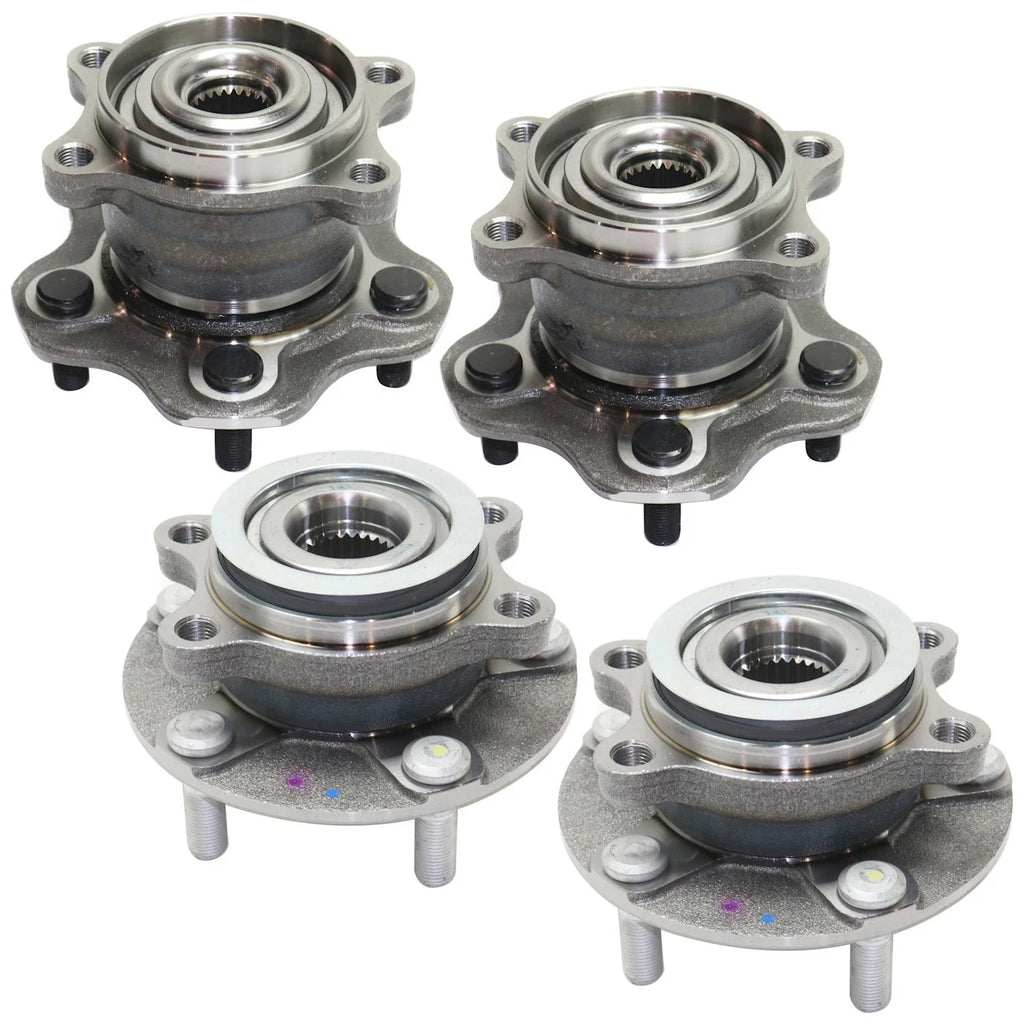 Wheel Hubs for Nissan Juke (2011–2014) Front & Rear with Bearing AWD